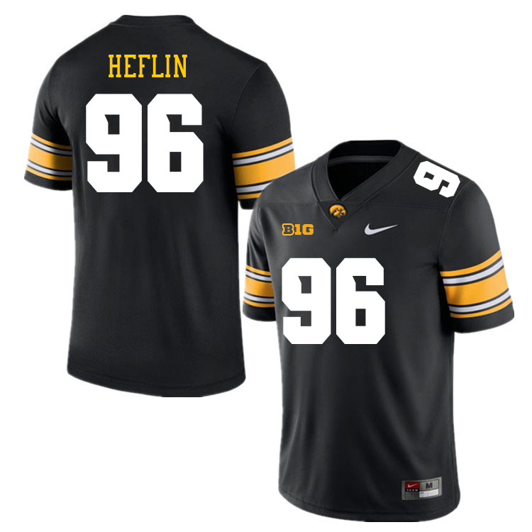 Iowa Hawkeyes #96 Jack Heflin College Football Jerseys Stitched Sale-Black